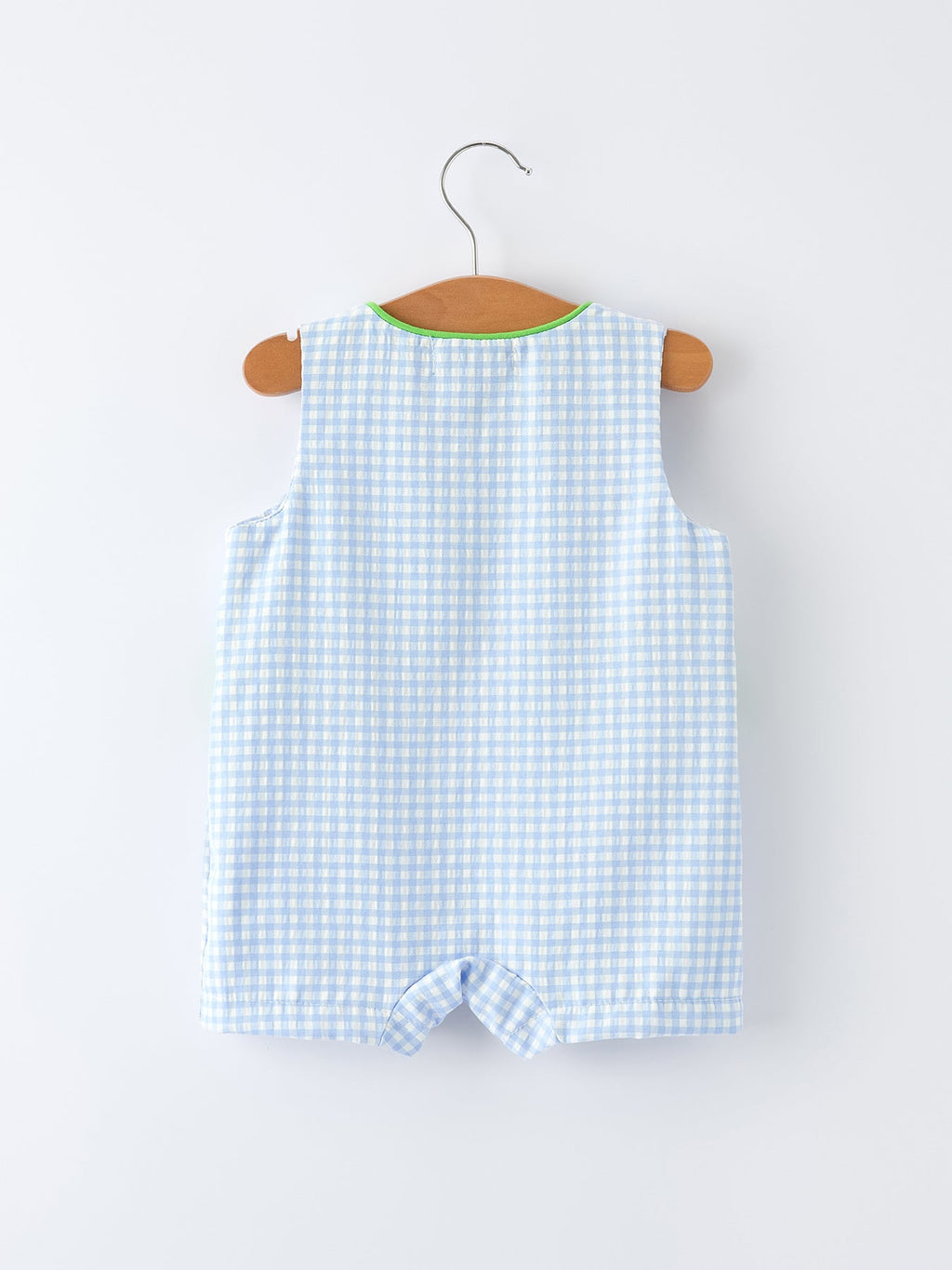 Baby Boys Summer Crocodile Embroidered Smocked Romper