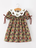 Duck Camo Embroidered Duck Girl Dress Short Sleeves