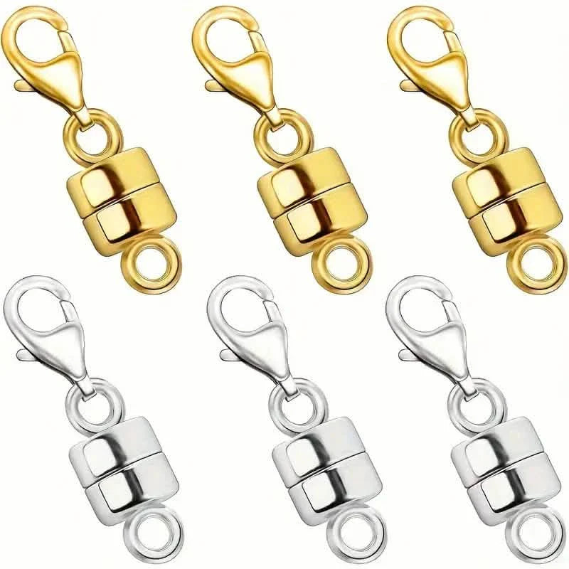 3-Piece: Magnetic Lobster Clasp Necklace Converter with Strong Magnetic Closure