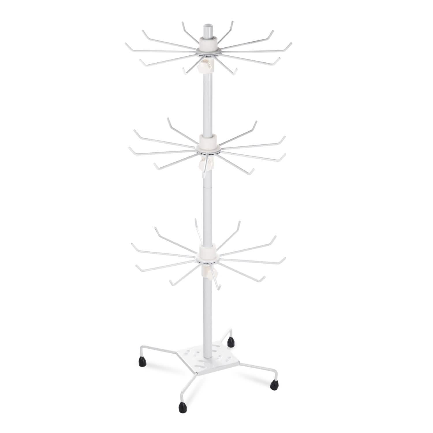 3-Tier Metal Jewelry Rack 30-Hook Necklaces Bracelets Display Stand