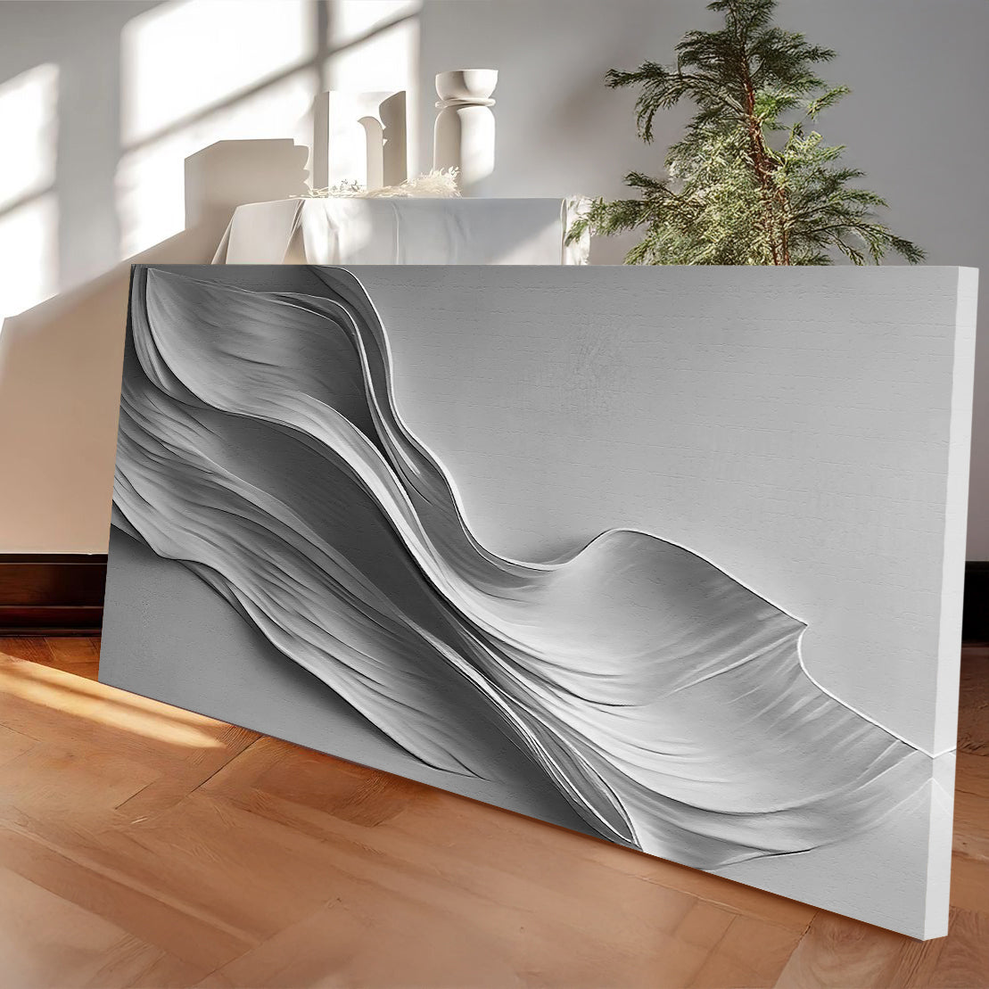 Stormy Gray Minimalist Wall Art