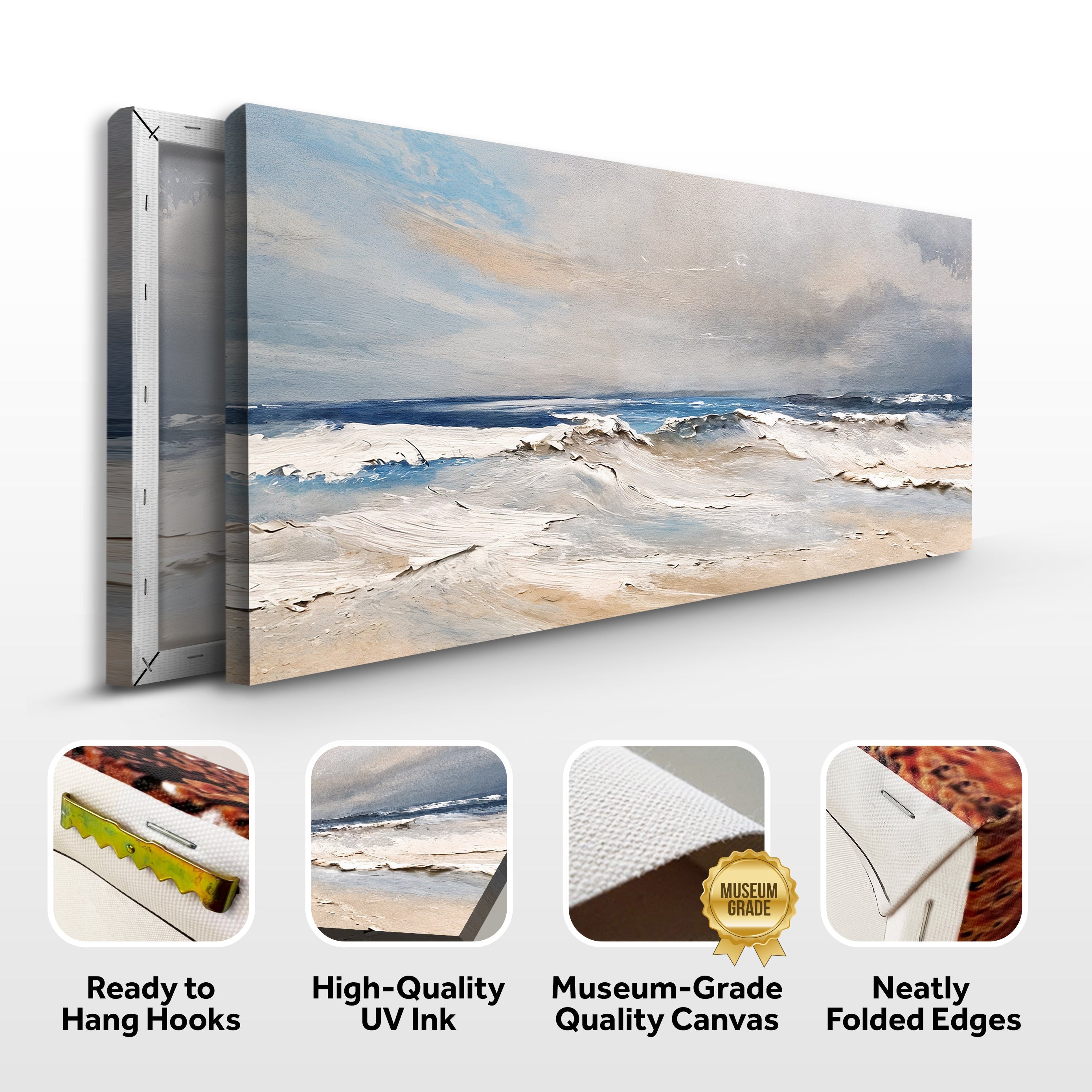 Serene Ocean Wave Coastal Wall Art IX