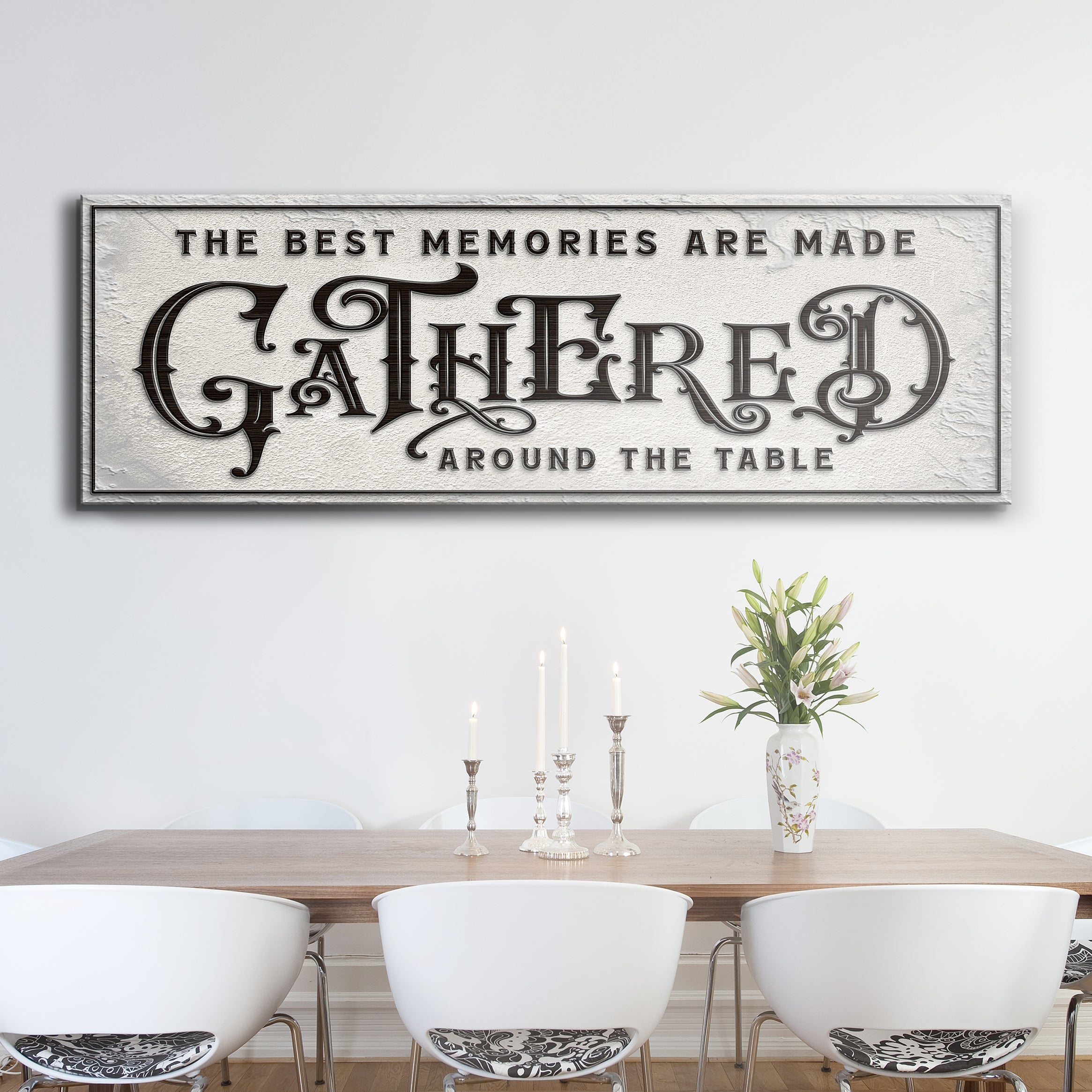 Gathered Around Table Sign II