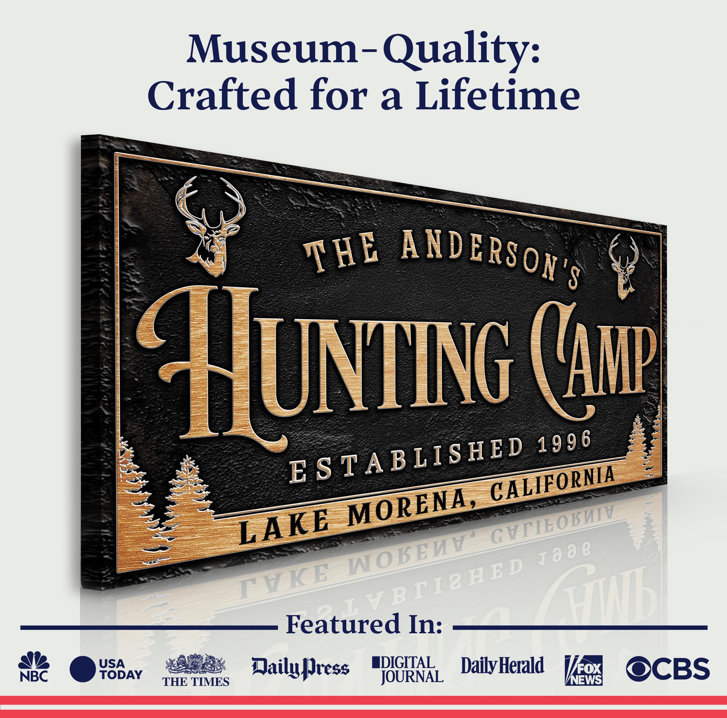 Personalized Family Hunting Camp Sign