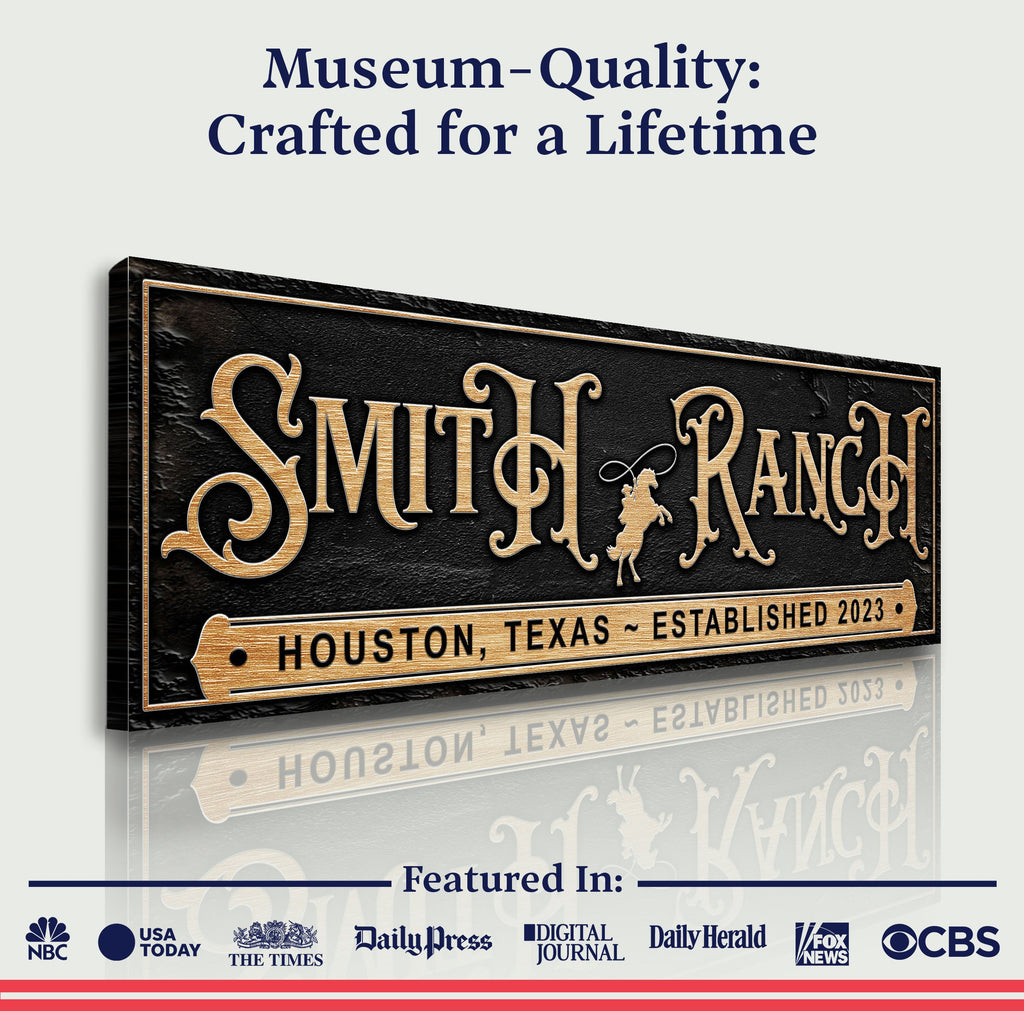 Personalized Horse Ranch Sign