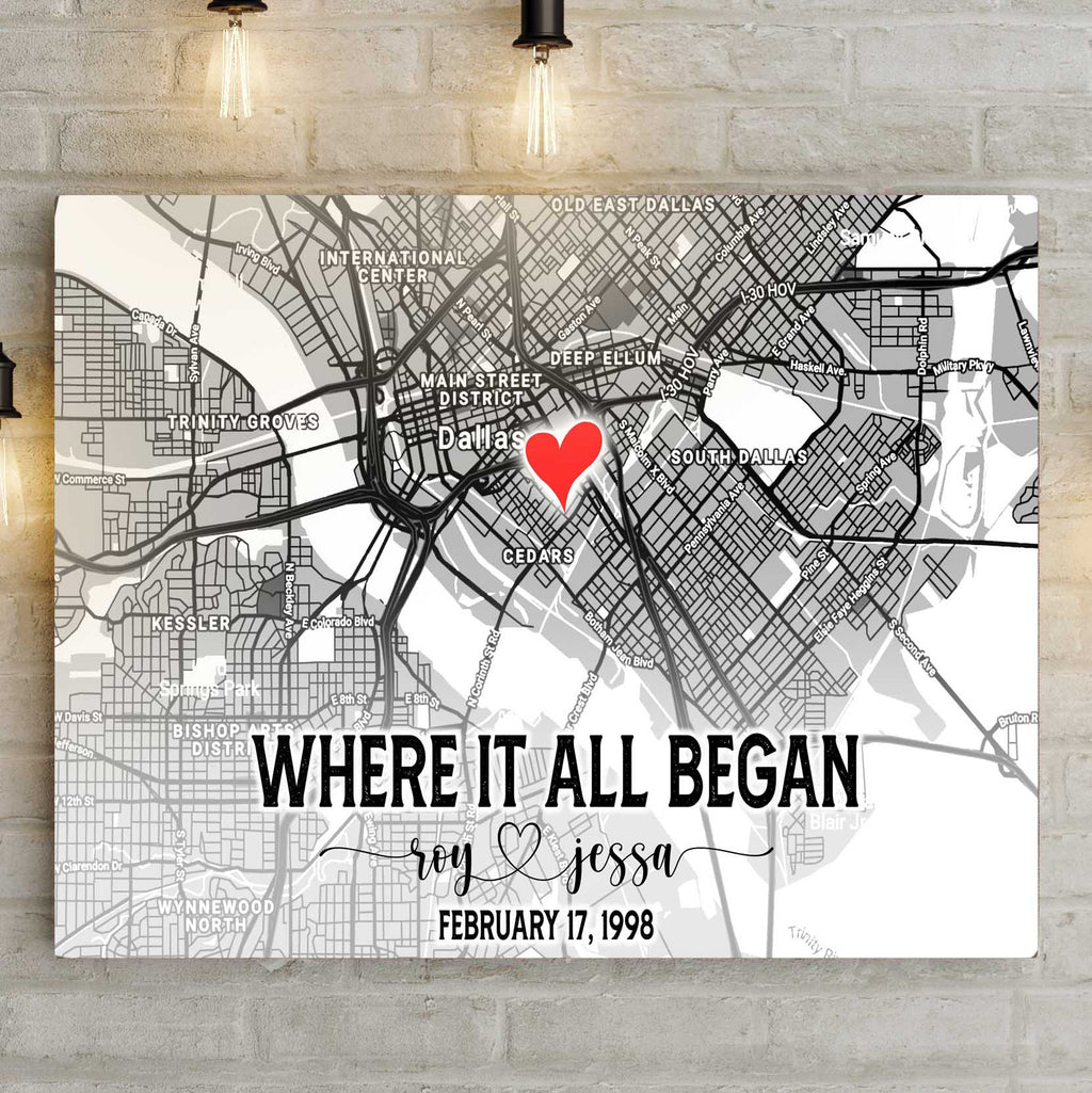 Couple Street Map Sign