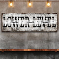 Lower Level Theater Sports Games Basement Bar Sign