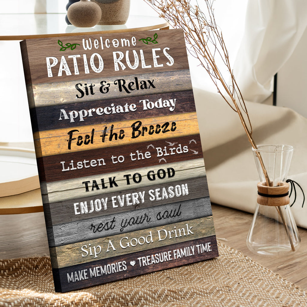 Patio Rules Sign III