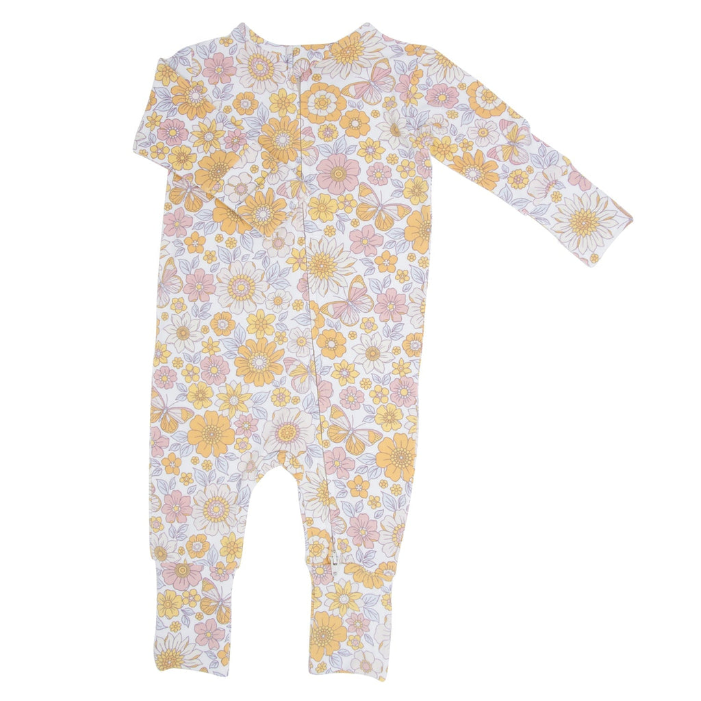 Retro Vintage Flowers Convertible Romper