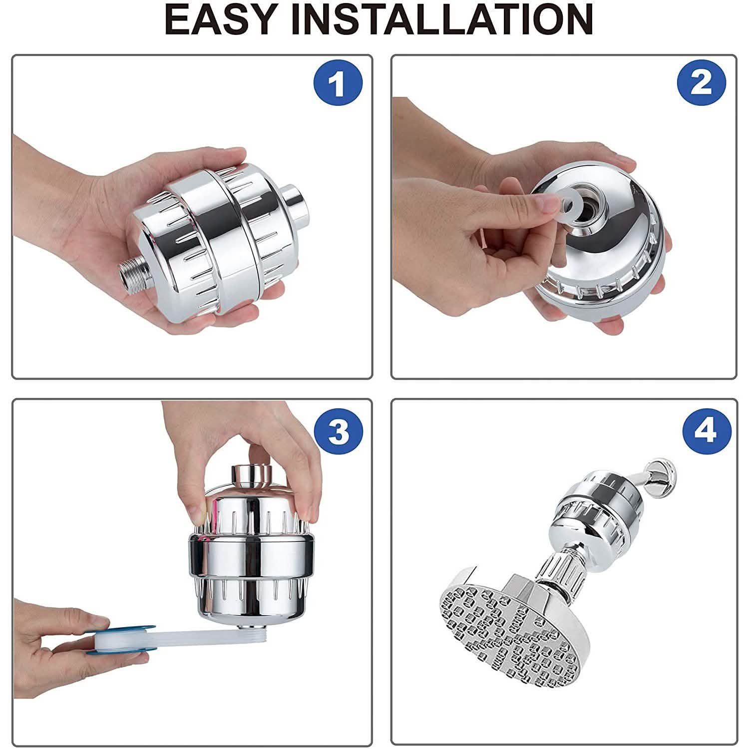 Shower Filter, Upgrade 15 Stage Shower Water Filter with Vitamin C for Hard Water