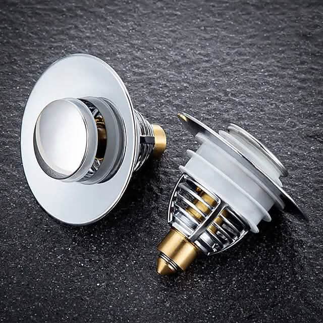 Universal Stainless Steel and Copper Pop-Up Bounce Core Basin Drain Filter