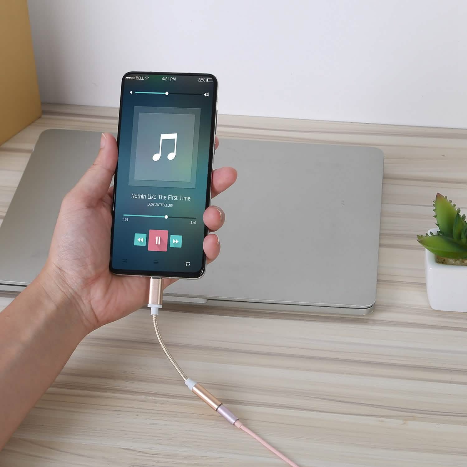 USB-C Type C Adapter Port to 3 .5mm Aux Audio Jack